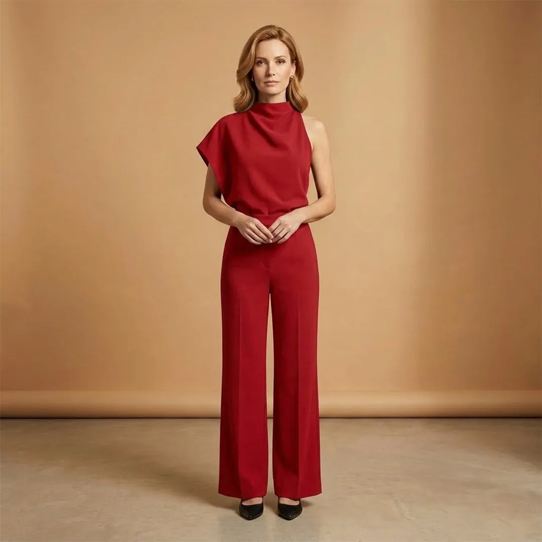 Matilda | Elegant Mock Neck Women's Jumpsuit Sleeveless