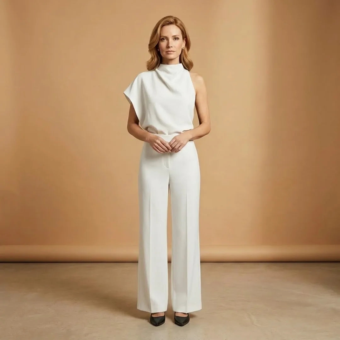 Matilda | Elegant Mock Neck Women's Jumpsuit Sleeveless