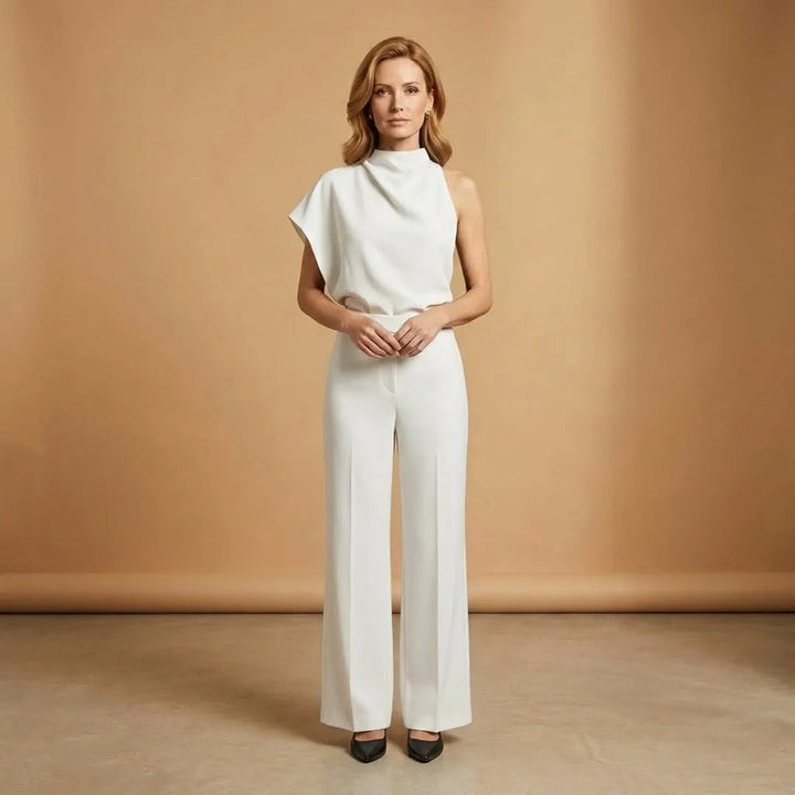Matilda | Elegant Mock Neck Women's Jumpsuit Sleeveless