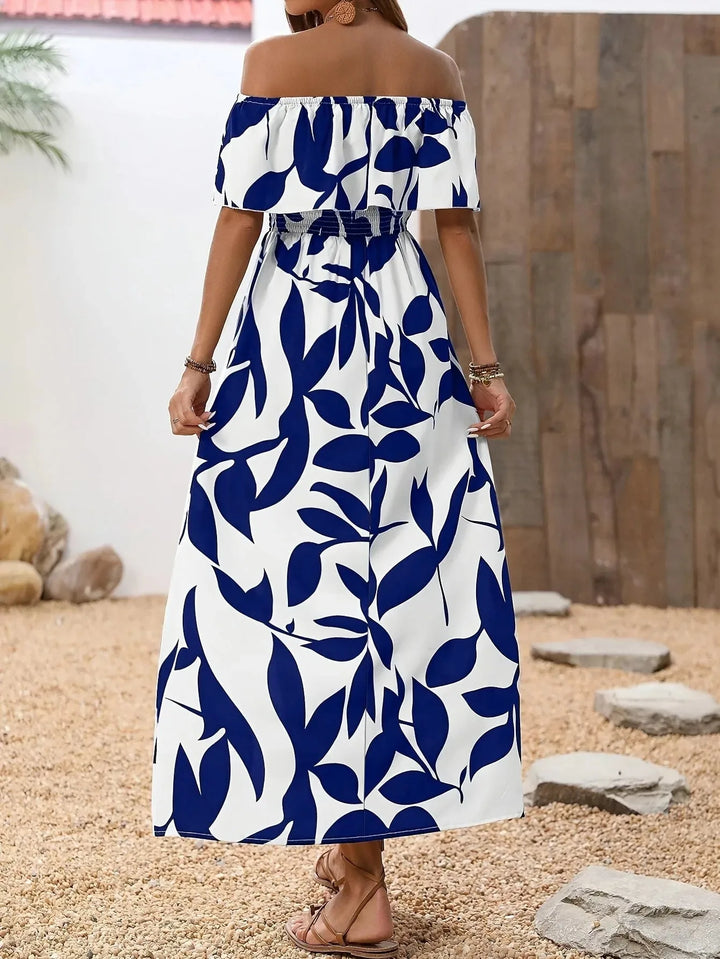 Camille | Off The Shoulder Ruffle Maxi Dress