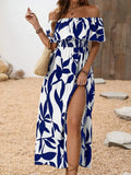 Camille | Off The Shoulder Ruffle Maxi Dress