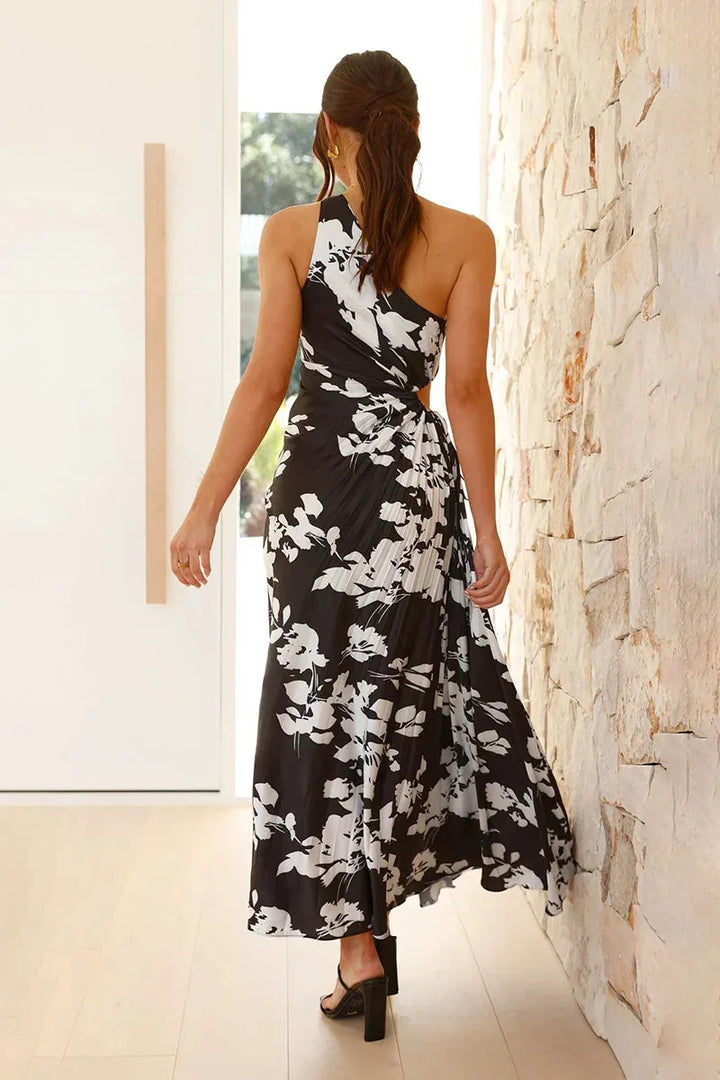 Maxine | Elegant One-Shoulder Floral Maxi Dress