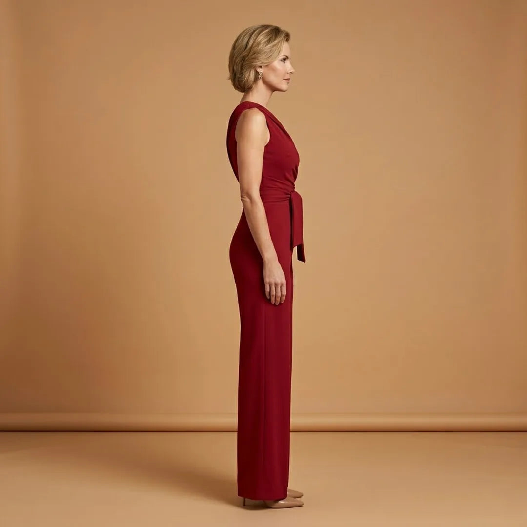 Chloe | Elegant One Shoulder Women's Jumpsuit with Wide Legs