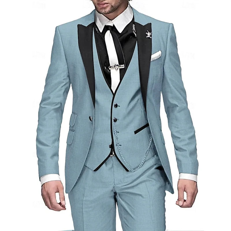 Matteo | Elegant Men's Three Piece Suit With Peak Lapels