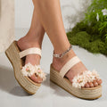 Women's Summer Platform Sandals — Vita Floral Espadrille Wedge