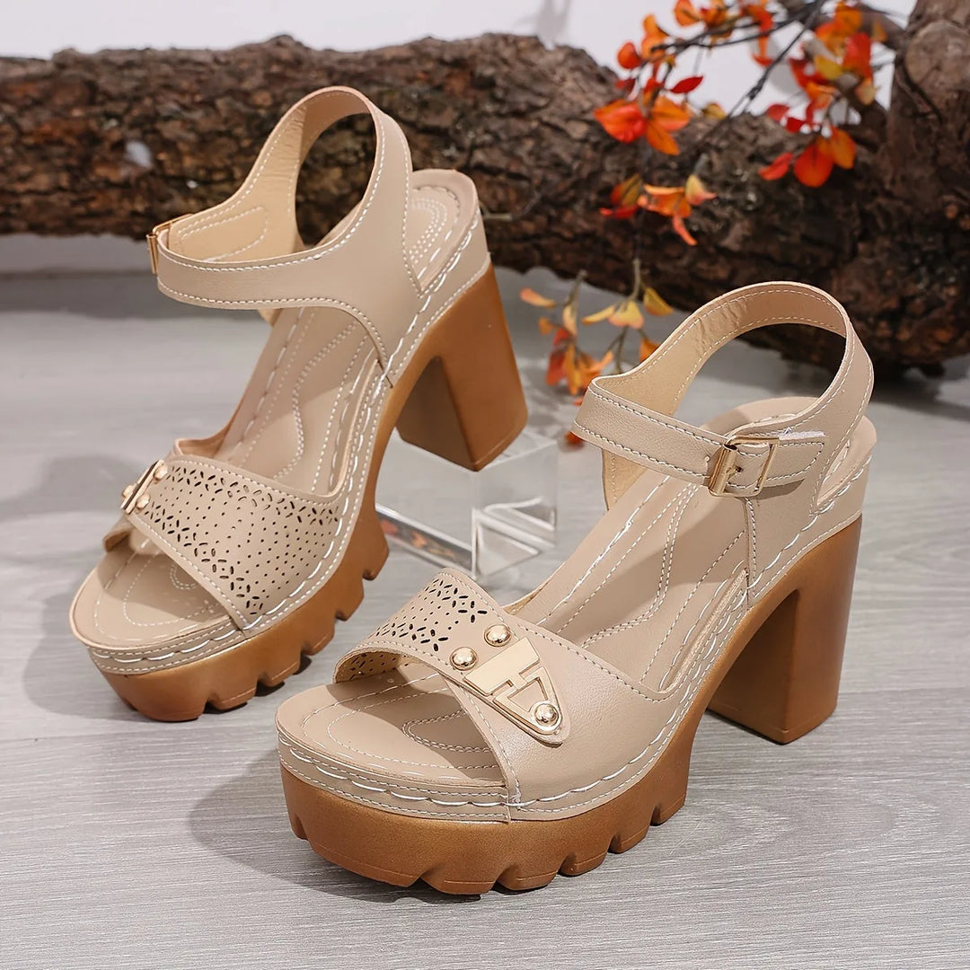 Grace | Platform Wedge Sandals With Ankle Strap