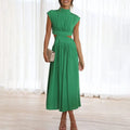 Charlotte | Elegant Pleated Halter Midi Dress