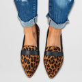 Freya | Pointed Toe Slip On Loafers with Leather Strap