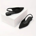 Women's Pointed Toe Slingback Flats — Kira Elegant Low-Heel