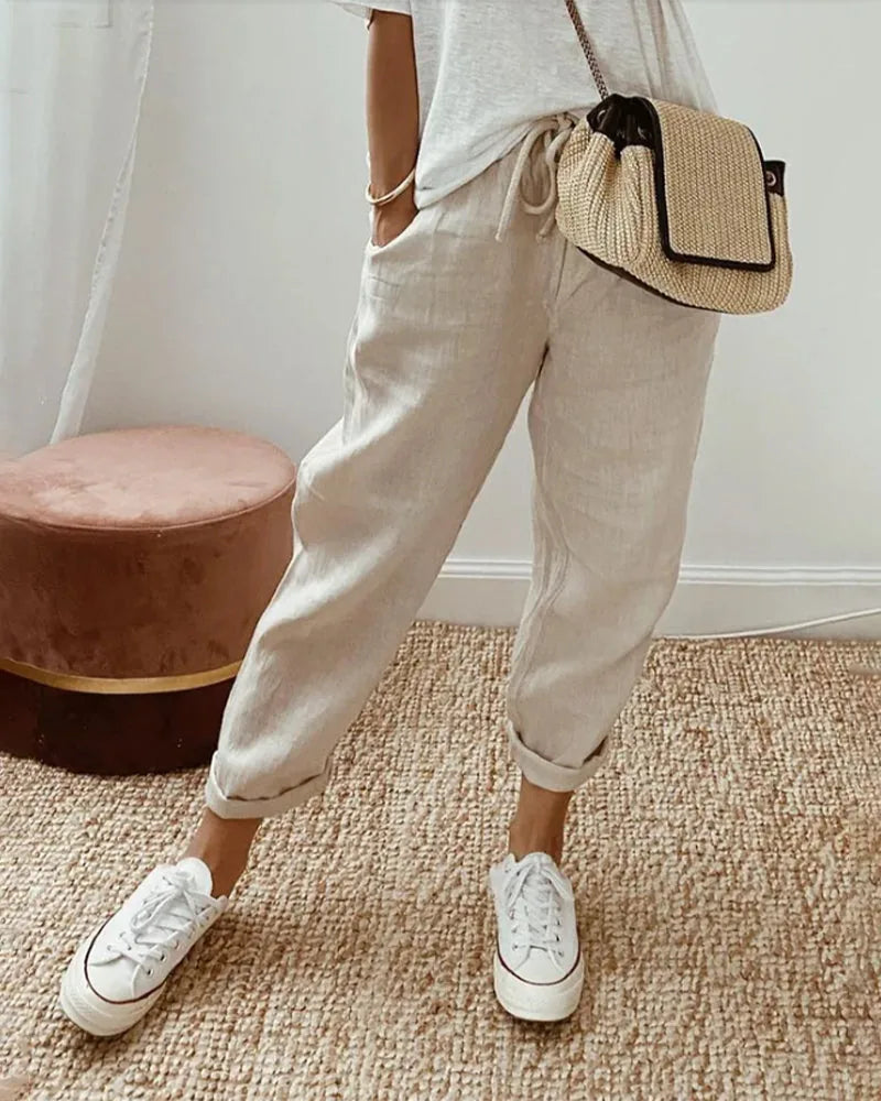Emma | Relaxed Anti-Sweat Linen Pants
