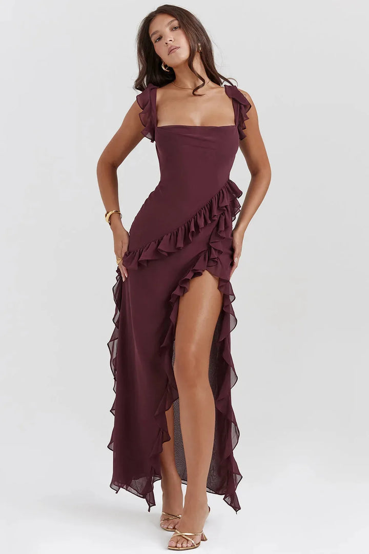 Miranda | Elegant Ruffle Wedding Guest Dress Summer