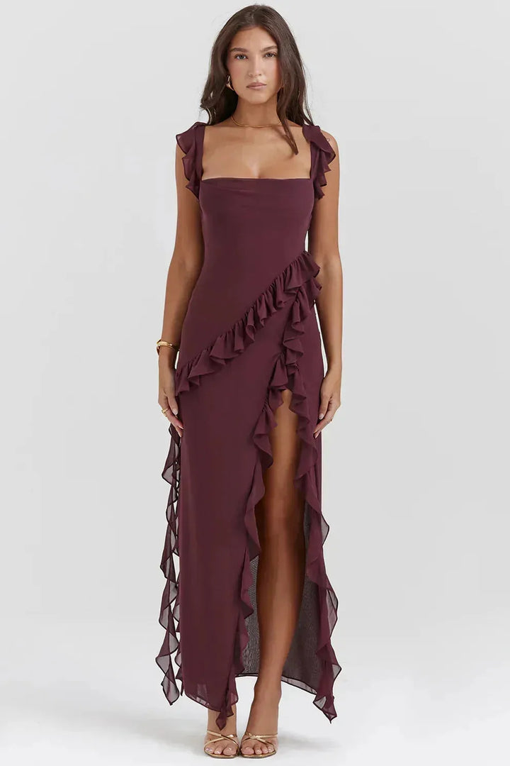 Miranda | Elegant Ruffle Wedding Guest Dress Summer