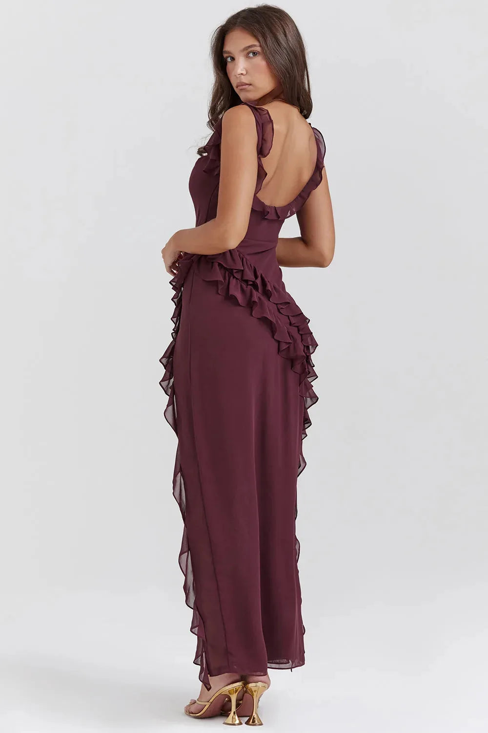 Miranda | Elegant Ruffle Wedding Guest Dress Summer