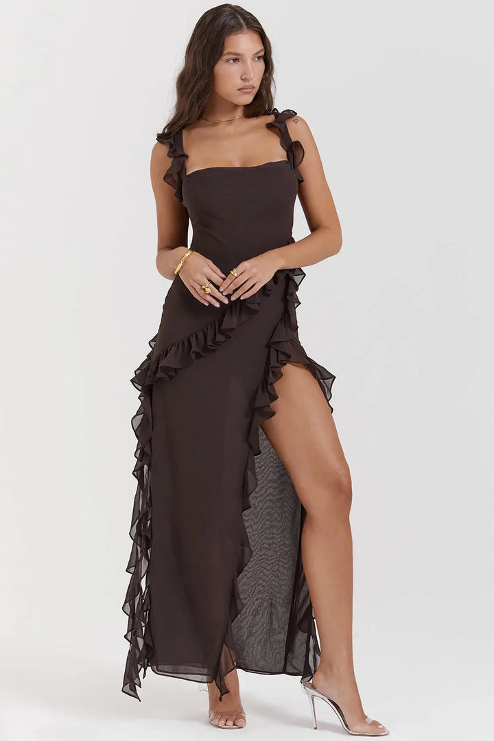 Miranda | Elegant Ruffle Wedding Guest Dress Summer