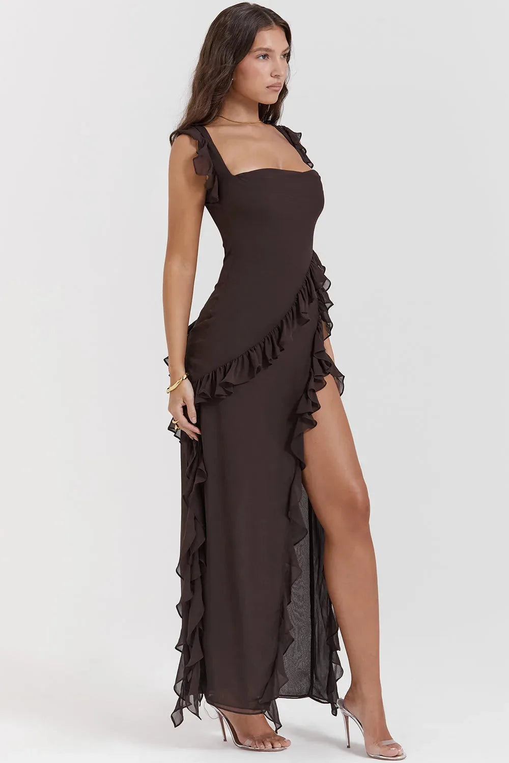 Miranda | Elegant Ruffle Wedding Guest Dress Summer