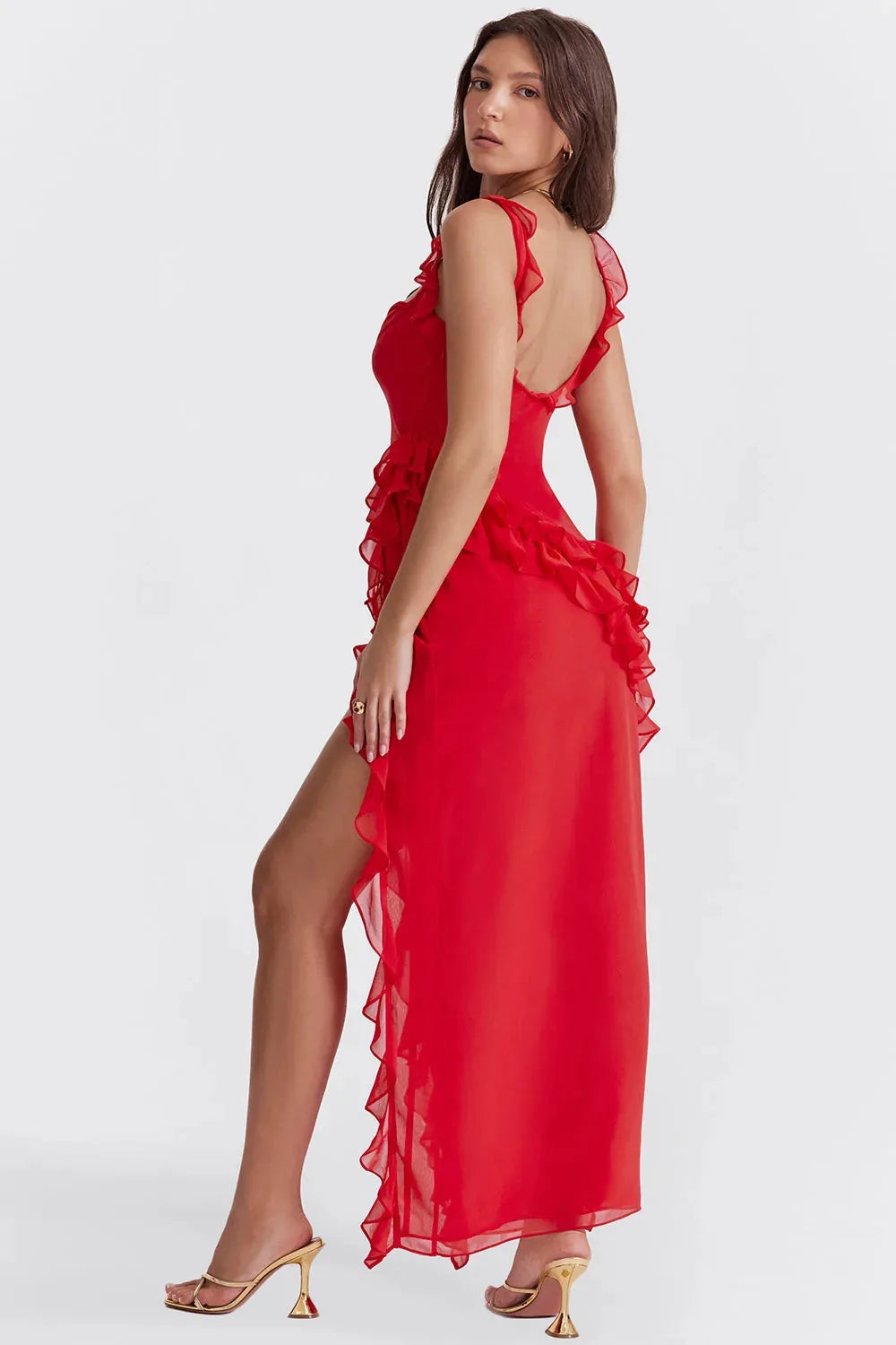 Miranda | Elegant Ruffle Wedding Guest Dress Summer