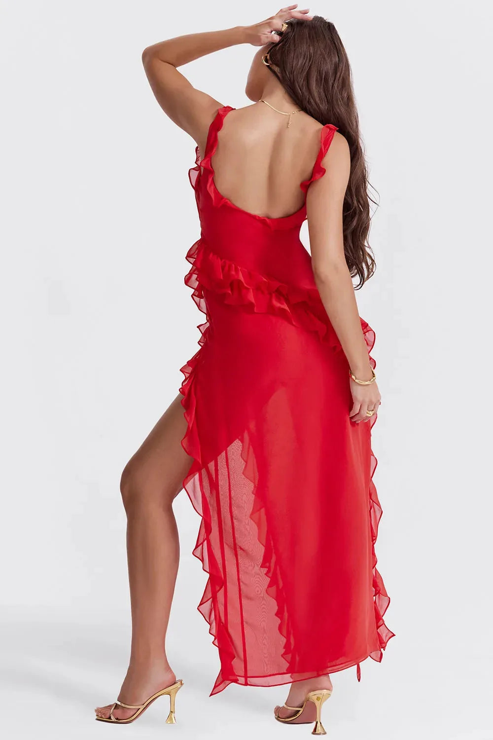 Miranda | Elegant Ruffle Wedding Guest Dress Summer