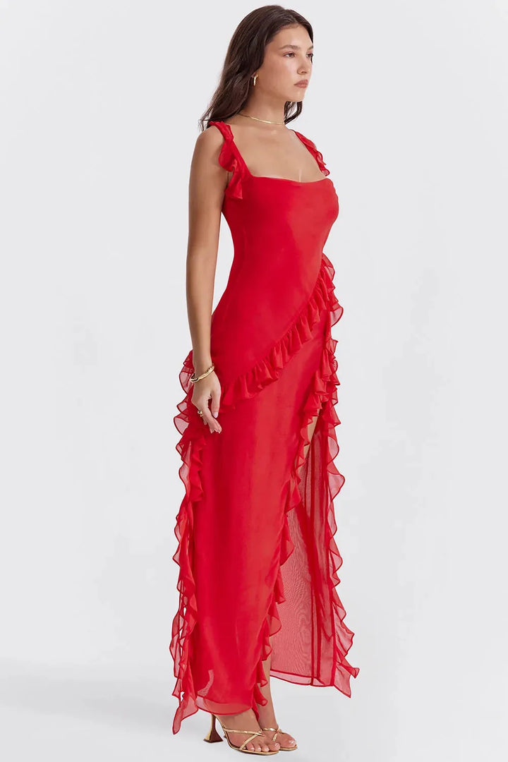 Miranda | Elegant Ruffle Wedding Guest Dress Summer