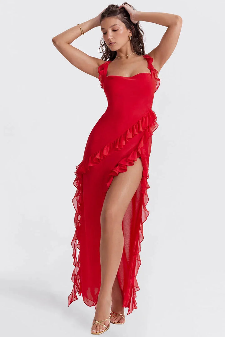 Miranda | Elegant Ruffle Wedding Guest Dress Summer