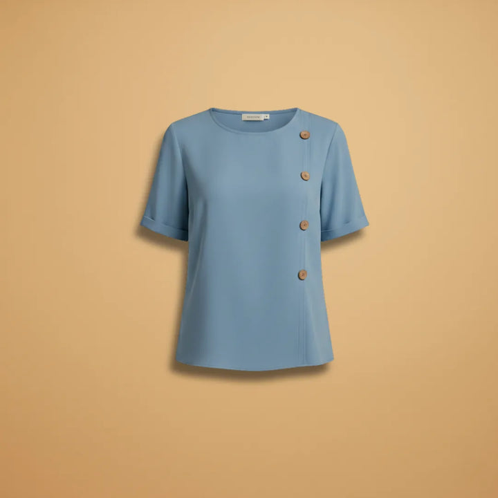 Amelia | Stylish Short Sleeve Blouse with Side Buttons