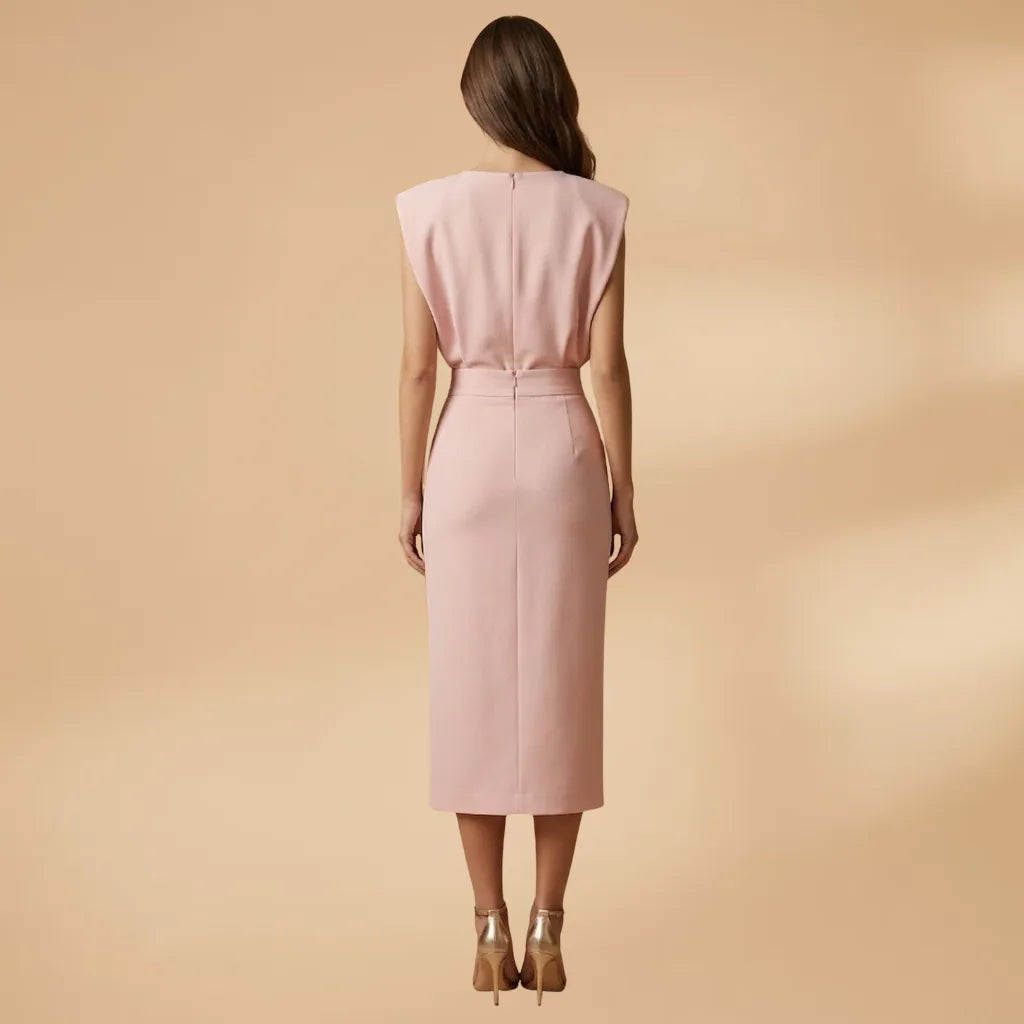 Camille | Elegant Sleeveless Button-Front Midi Dress