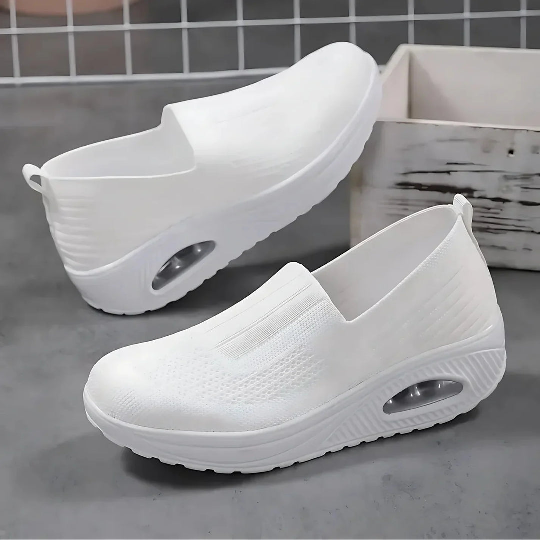 White Comfortable Women's Orthopaedic Shoes with Air Cushion - Studio