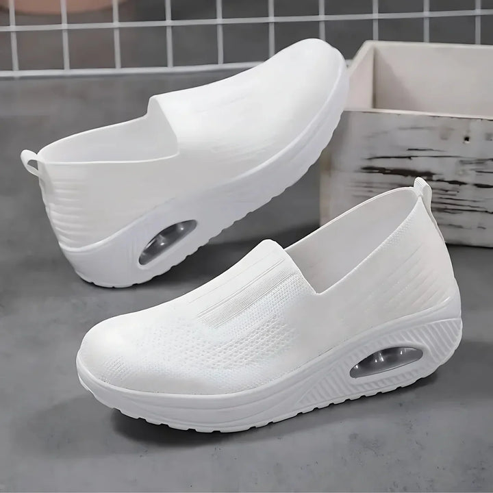 White Comfortable Women's Orthopaedic Shoes with Air Cushion - Studio