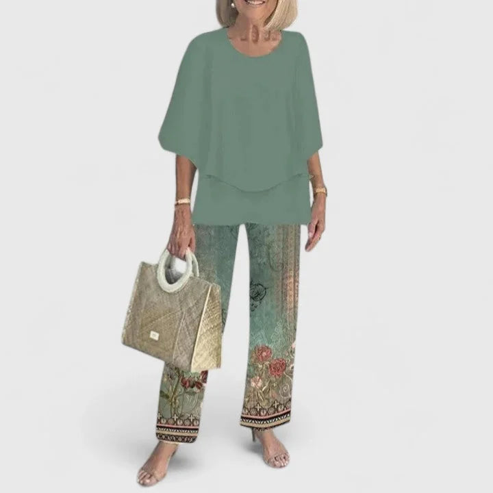 Sage Sophisticated Two-Piece Set - Side Pose