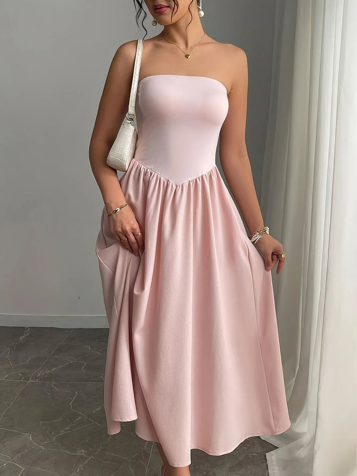 Edith | Elegant Strapless Bandeau Dress