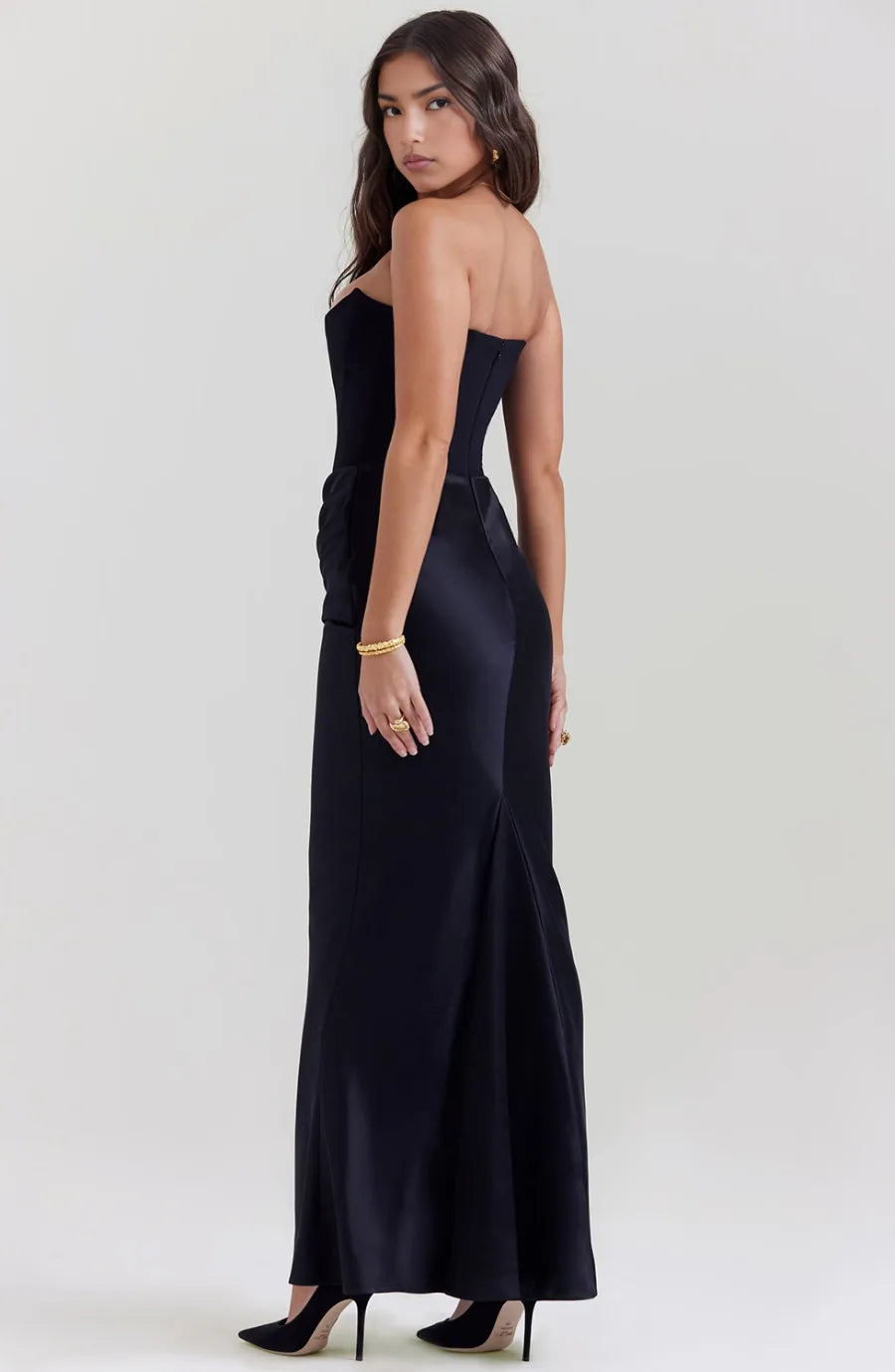 Camille | Elegant Strapless Corset Maxi Dress
