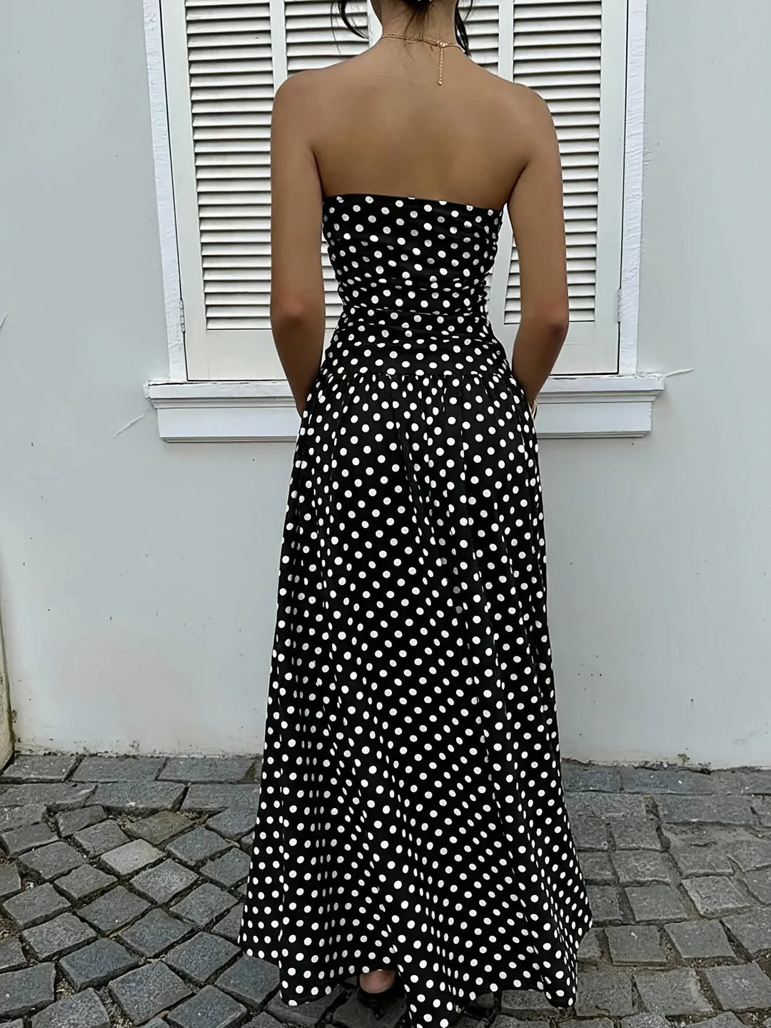 Beatrice | Stylish Strapless Polka Dot Dress