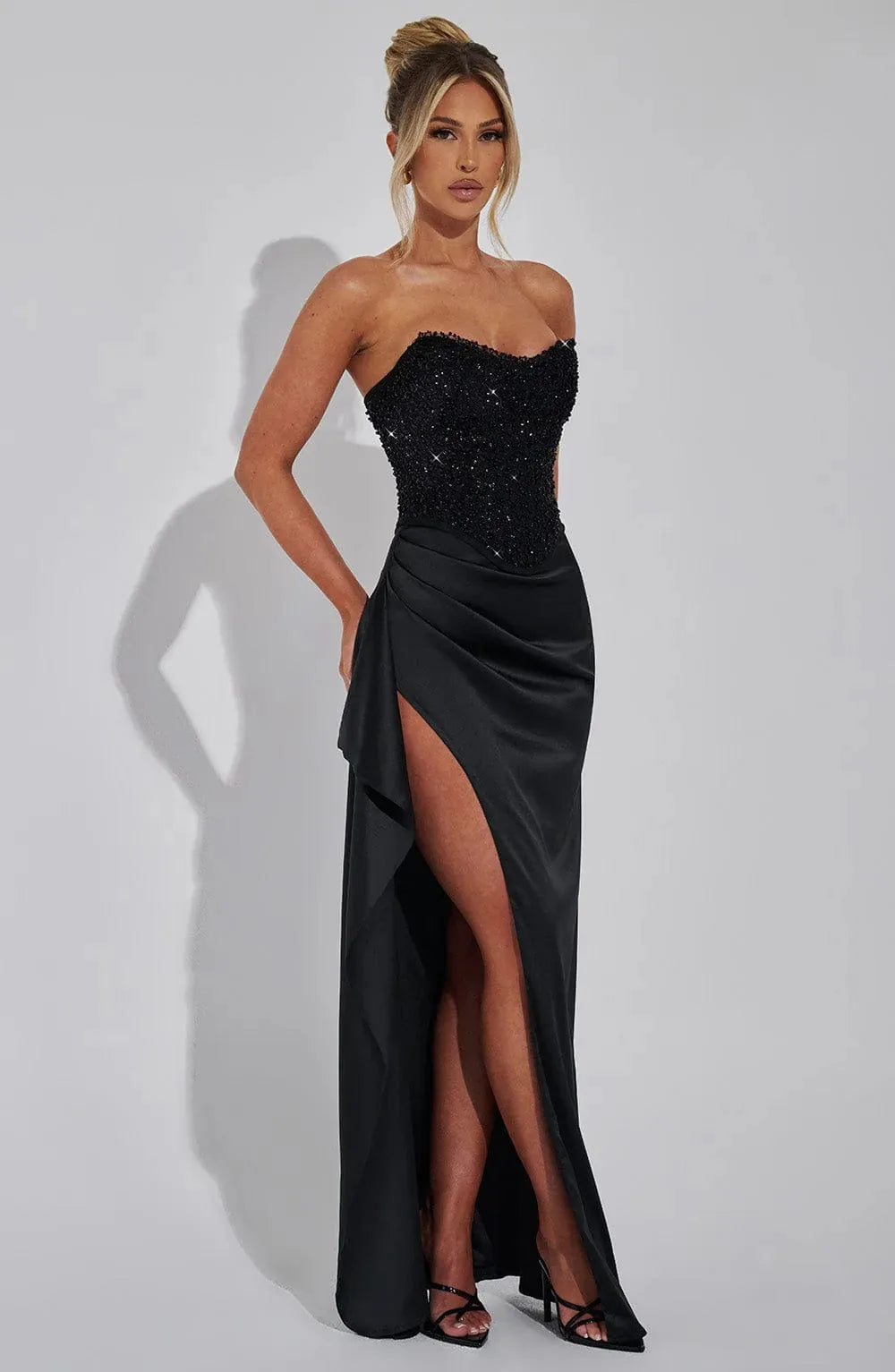 Grace | Strapless Sweetheart Corset Evening Gown Maxi Dress