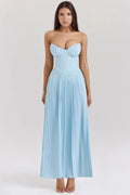 Theodora | Strapless Sweetheart Pleated Dress