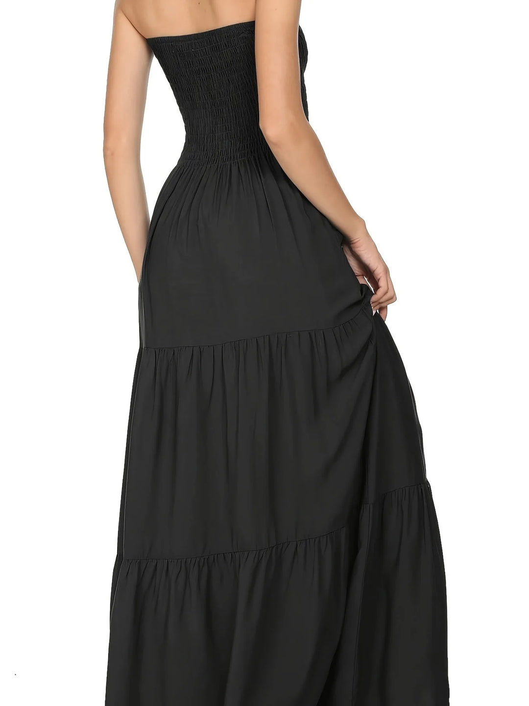 Calliope | Elegant Tiered Strapless Bandeau Dress