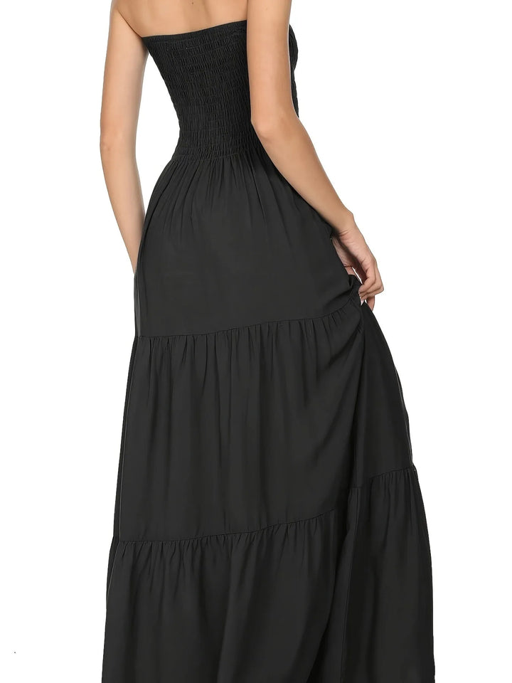 Calliope | Elegant Tiered Strapless Bandeau Dress