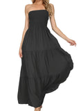 Calliope | Elegant Tiered Strapless Bandeau Dress