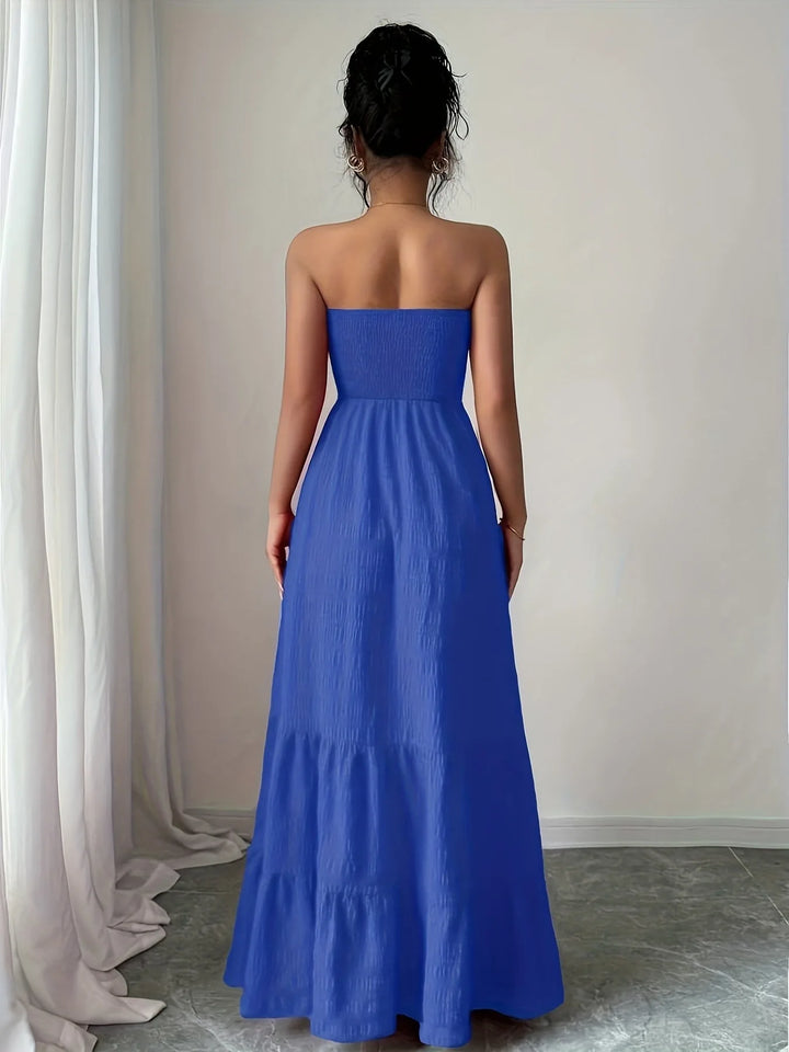 Freya | Elegant Strapless Tiered Bandeau Dress