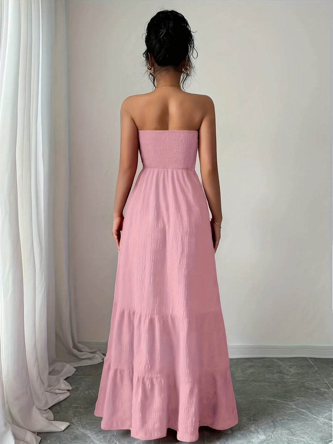 Freya | Elegant Strapless Tiered Bandeau Dress