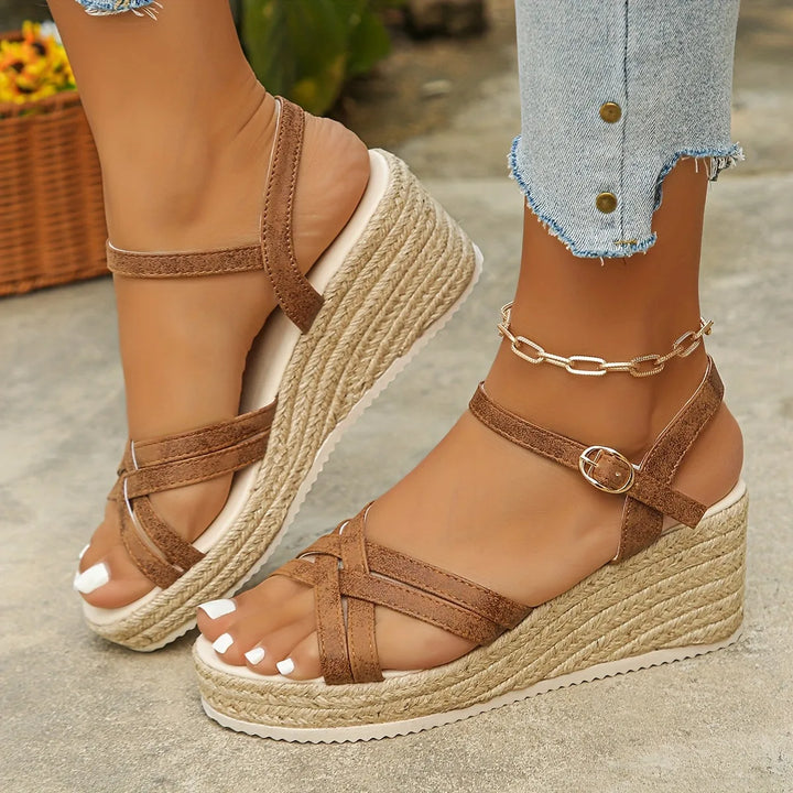 Stella | Strappy Espadrille Platform Sandals