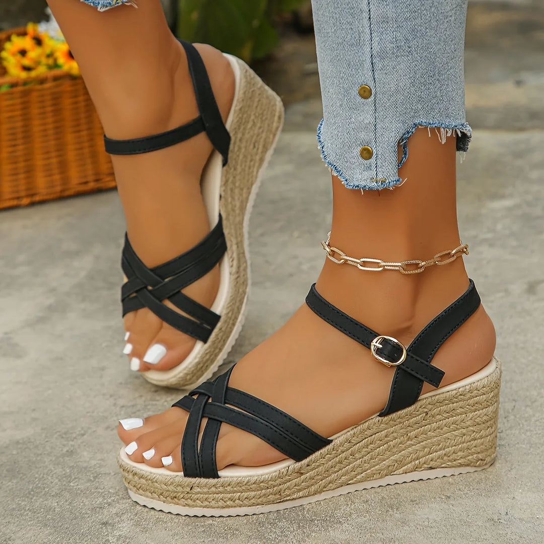 Stella | Strappy Espadrille Platform Sandals
