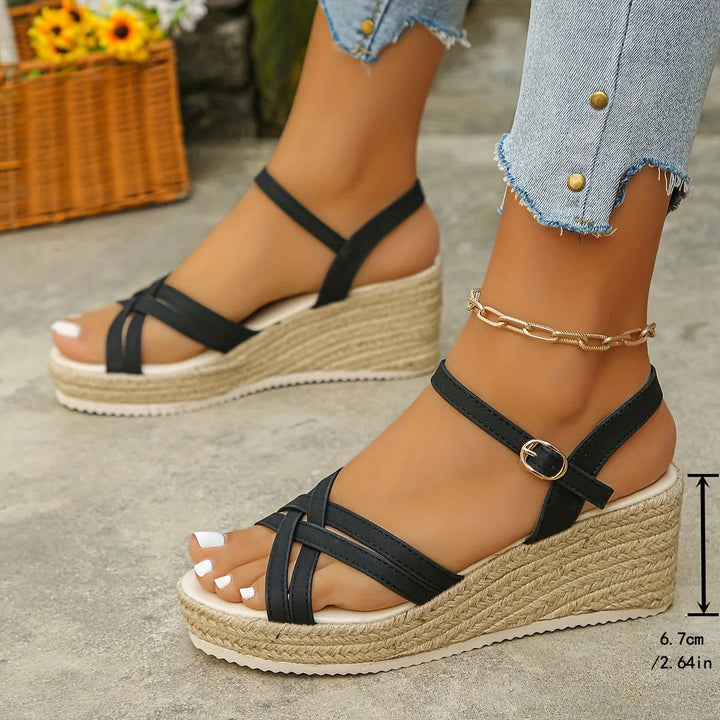 Stella | Strappy Espadrille Platform Sandals