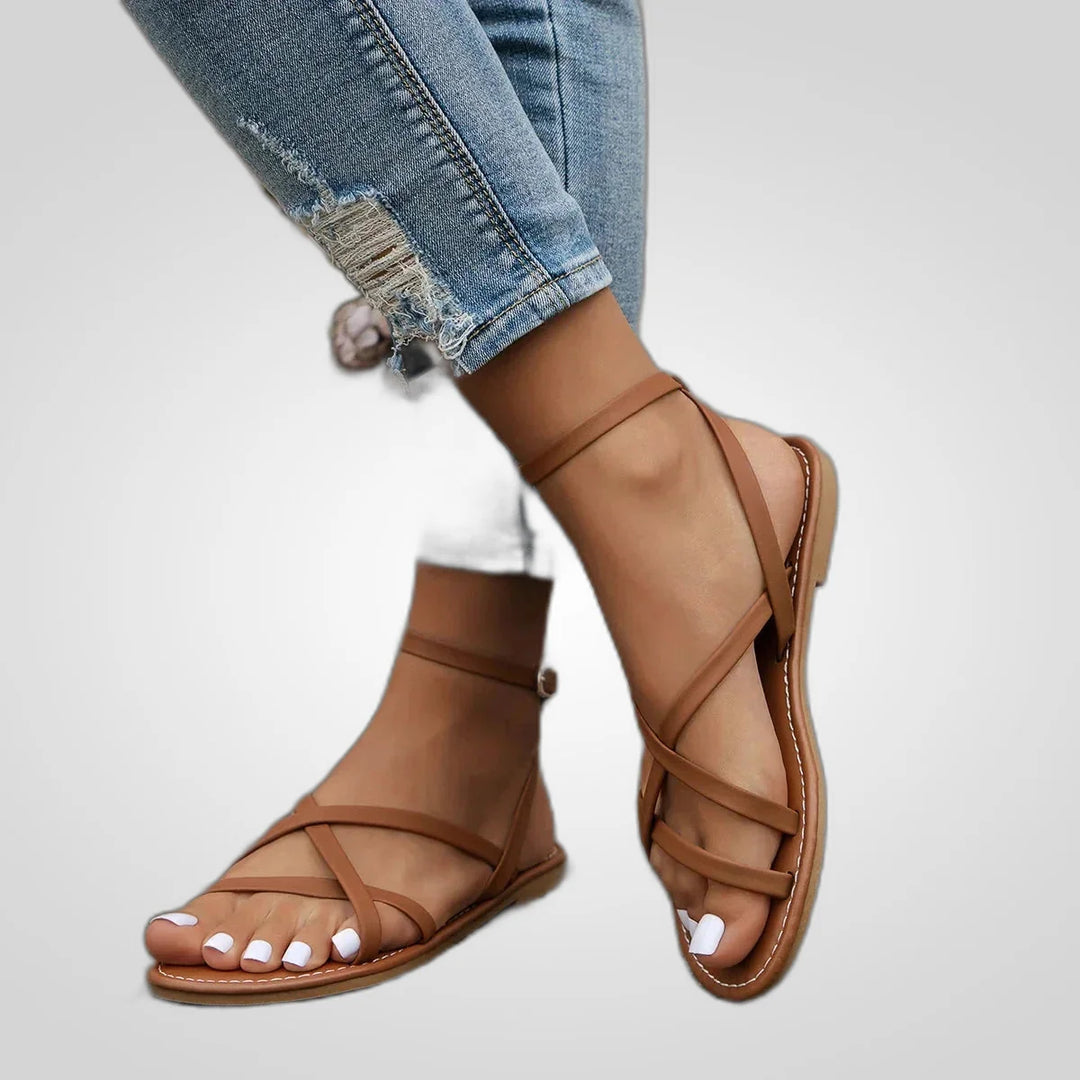 Grace | Strappy Roman Women's Sandals With Ankle Wrap