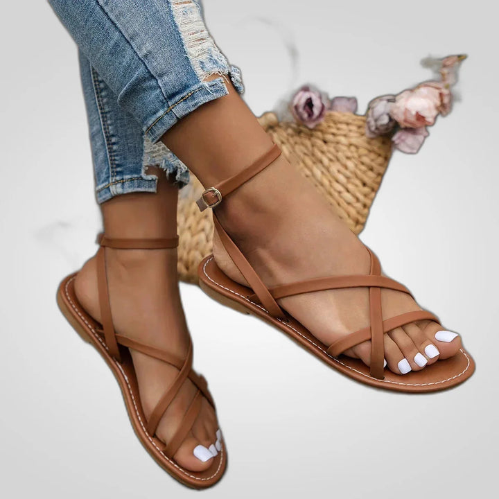Grace | Strappy Roman Women's Sandals With Ankle Wrap