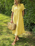 Harriet | Short Sleeve Striped Shirt Dress