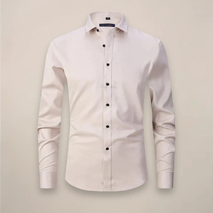 Classic Long-Sleeved Shirt with Structured Fit