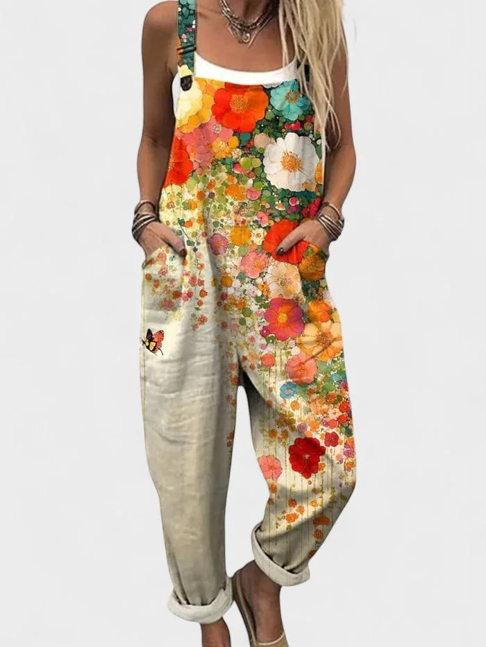 Elise | Floral Summer Jumpsuit for Women with Pockets