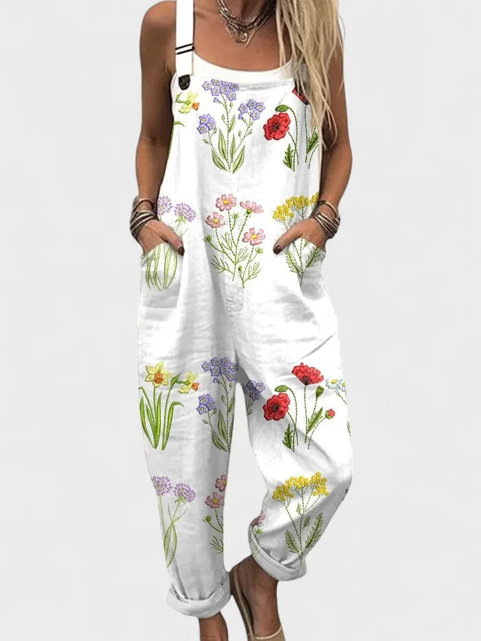 Elise | Floral Summer Jumpsuit for Women with Pockets