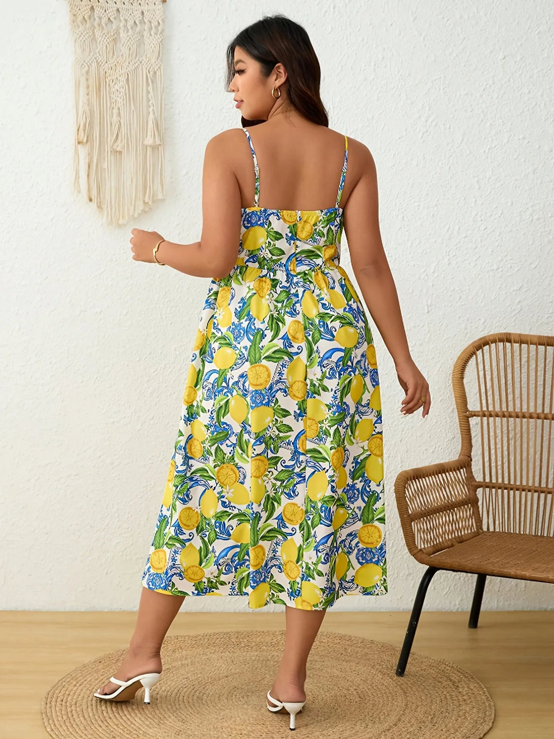 Brielle | Sweetheart Lemon Dress With Spaghetti Straps