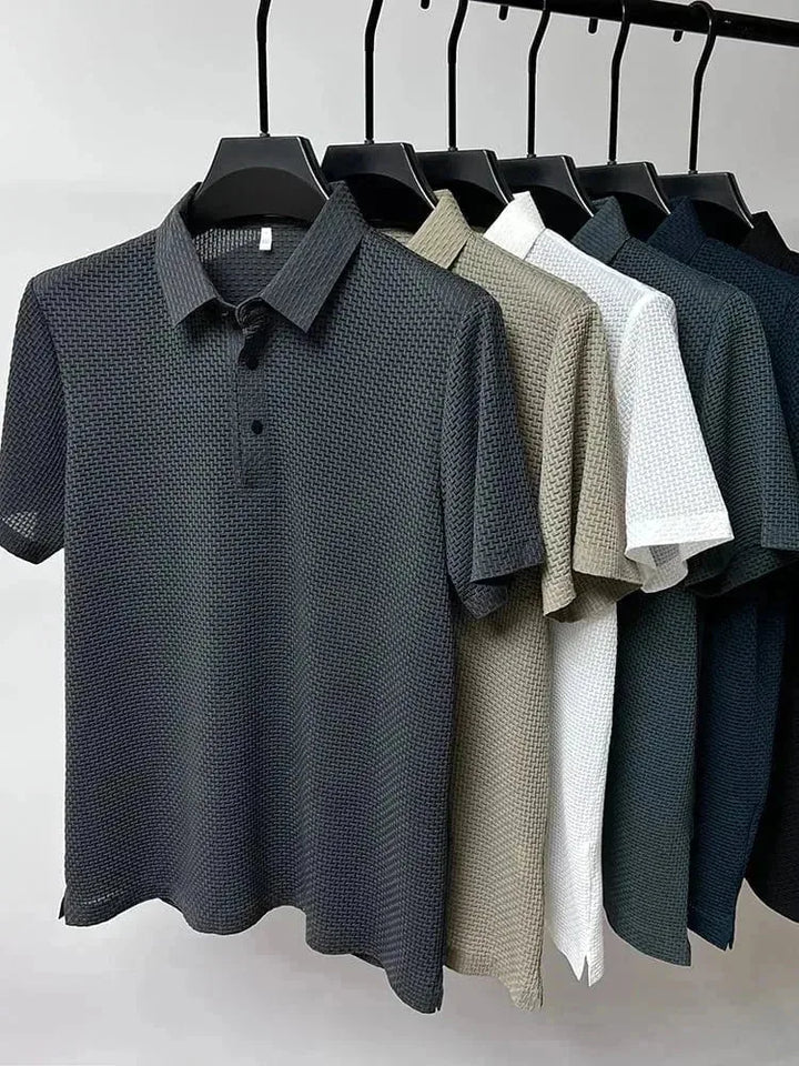 Davanté | Elegant Textured Polo Shirt