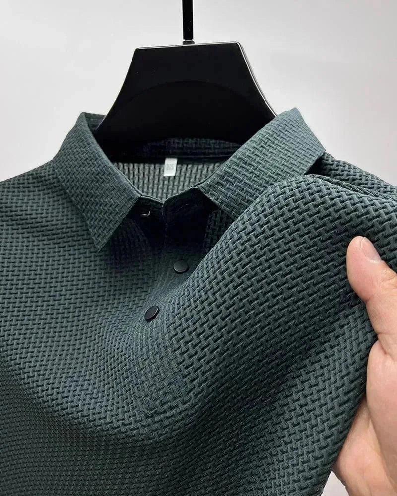 Davanté | Elegant Textured Polo Shirt